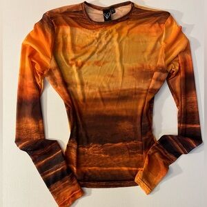 Windsor long sleeve sheer shirt